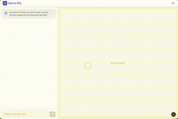 Overhang generating a printable enclosure from a chat prompt, showing the live 3D preview and print-readiness checks.